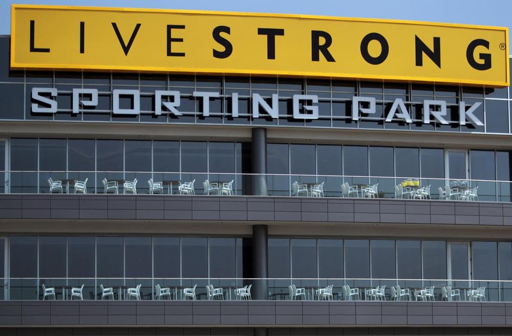 Livestrong Sporting Park is the home of the Sporting Kansas City MLS soccer club. Despite Lance Armstrong's doping scandal, the club said it had no plans to rename the venue. (Orlin Wagner/AP)