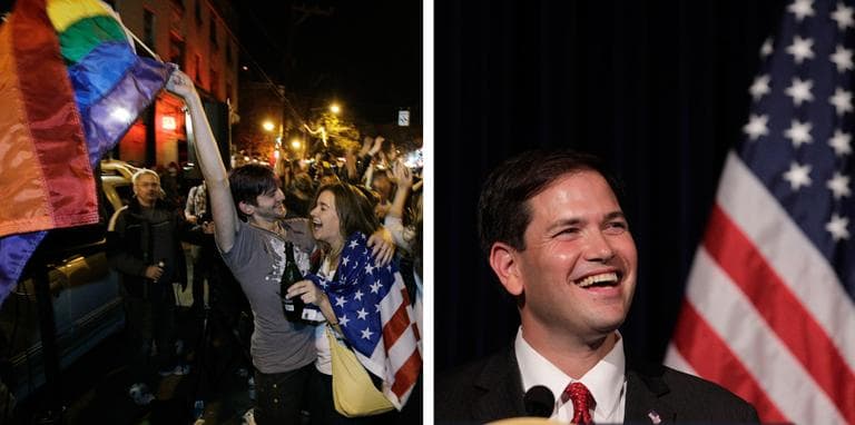 Gay marriage and U.S. Senator Marco Rubio of Florida are on the list of "winners" in the 2012 elections. (AP)