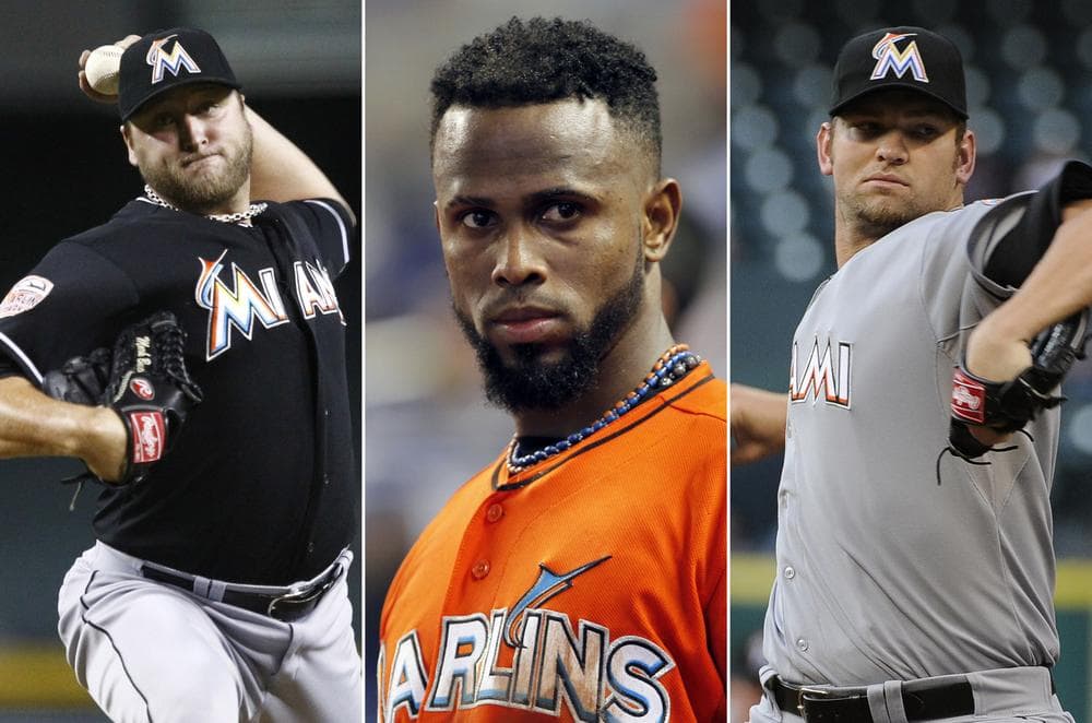The Miami Marlins traded Mark Buehrle, Jose Reyes, and Josh Johnson to the Toronto Blue Jays this week. (AP File Photos)