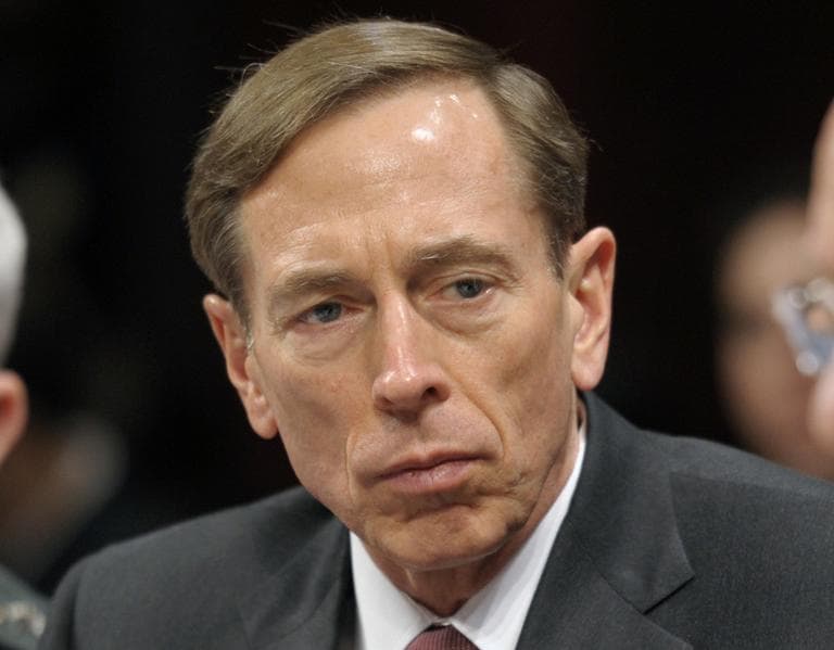 In this photo from February 2012, then-CIA Director David Petraeus testifies before the House Intelligence Committee. (AP Photo/Cliff Owen)