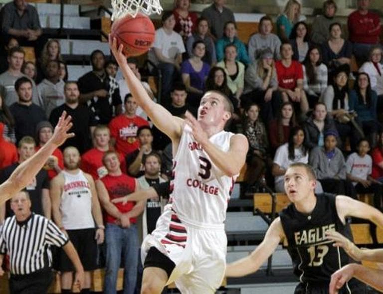 Grinnell guard Jack Taylor scored 138 points against Faith Baptist Bible to shatter the NCAA scoring record in Division III. (AP Photo/Grinnell College, Cory Hall)