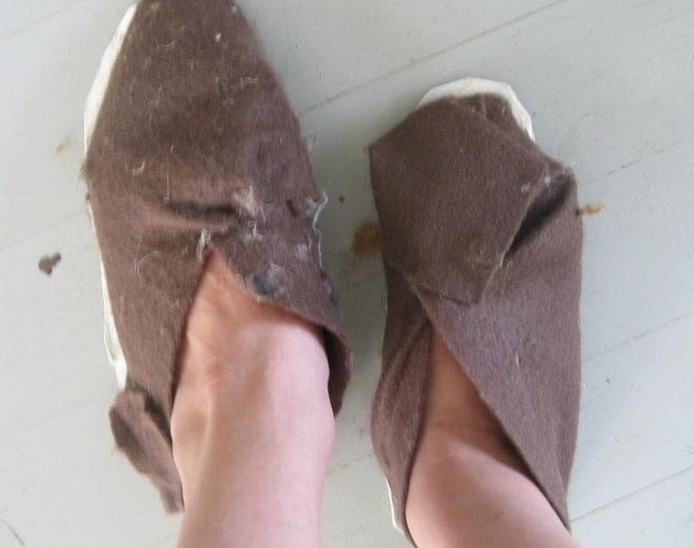 "Felt Shoes with Limeade Carton Soles" by Grace McFadden. (diy.org)