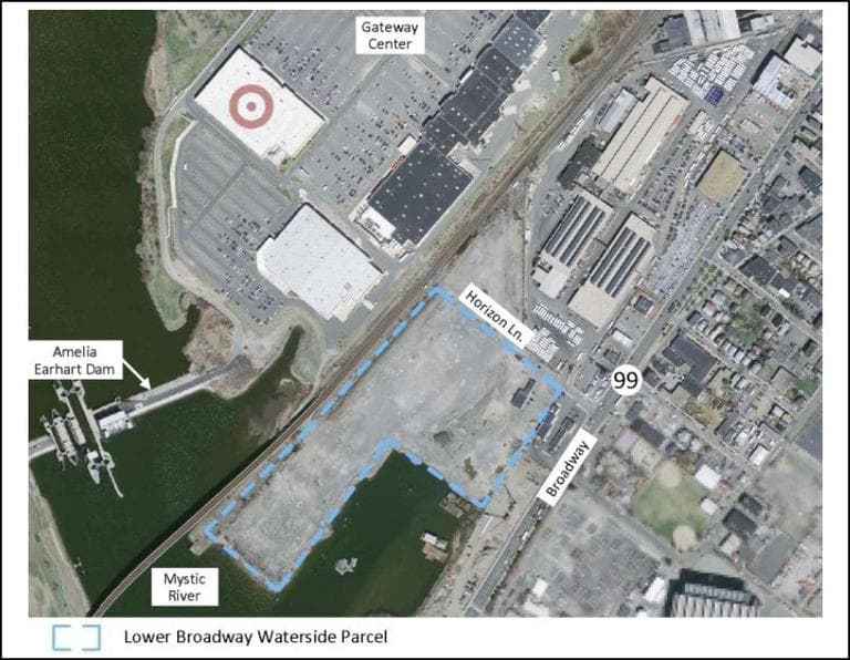 A map view of the proposed casino development site (Courtesy Everett mayor's office)