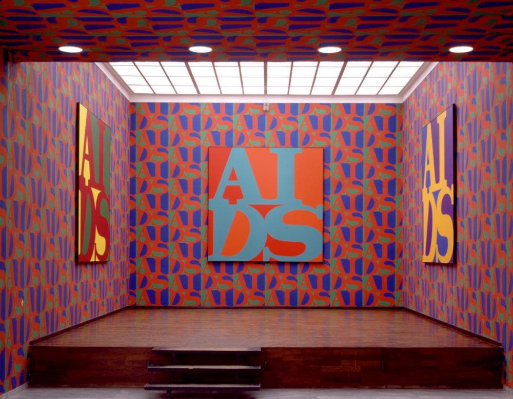 General Idea, AIDS Wallpaper, 1989. Screenprint on wallpaper. Dimensions variable. Courtesy of AA Bronson. (The Institute of Contemporary Art/Boston)