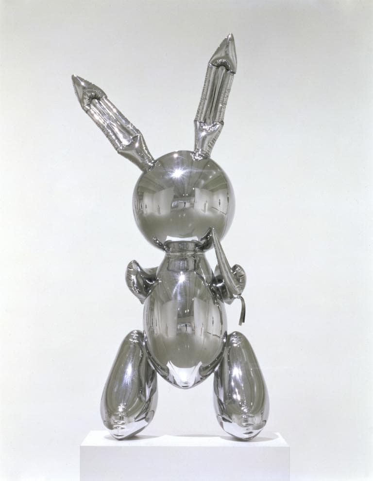 Jeff Koons, &quot;Rabbit,&quot; 1986. Stainless steel. 41 x 19 x 12 in. (The Institute of Contemporary Art/Boston)