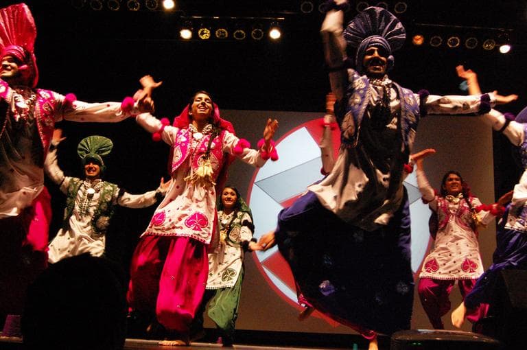 Boston University Bhangra dancers. (Greg Cook)