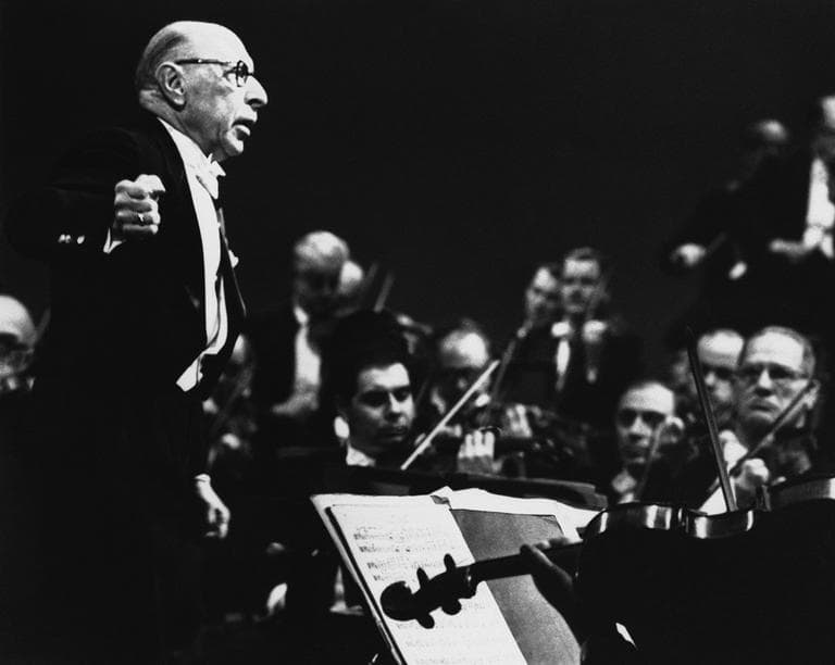 Composer Igor Stravinsky conducts the New York Philharmonic Orchestra in April 1962. (AP)