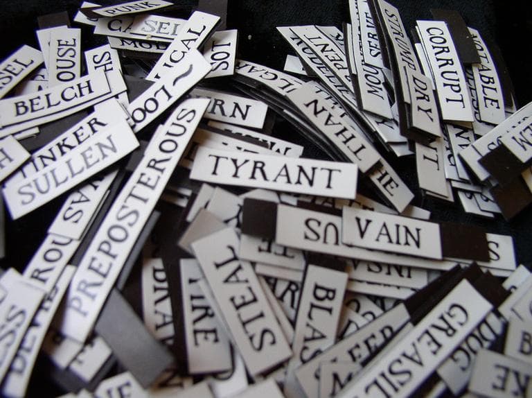 "Literally" must be somewhere in this pile of refrigerator magnet words. (Calamity Meg/Flickr)