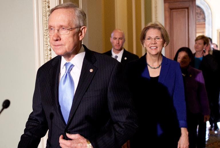 Will Sen.-elect Elizabeth Warren get a seat on the Senate Banking Committee? Senate Majority Leader Harry Reid is expected to announce who sits on what committees early next month. (Harry Hamburg/AP)