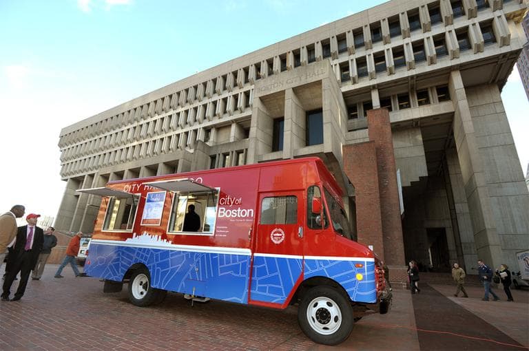 &quot;City Hall To Go&quot; truck on City Hall Plaza in Boston. (Courtesy of Isabel Leon, City of Boston)