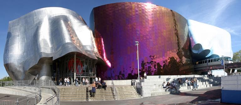 The EMP Museum at the Seattle Center, seen here in 2006, was designed by Frank Gehry. (Wikipedia)