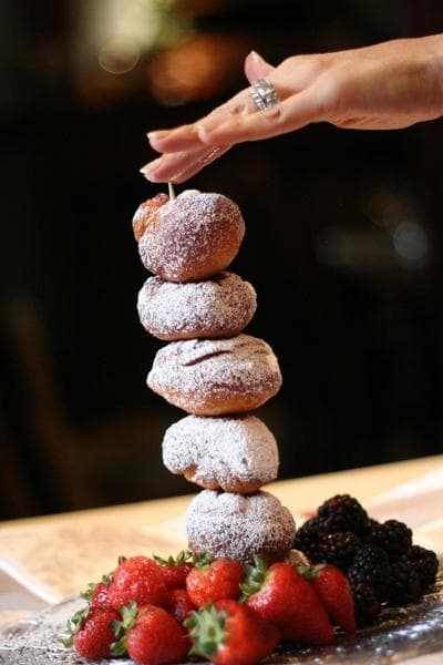 Jelly and cream filled doughnuts or Soofganiot. (Courtesy of Reyna Simnegar)