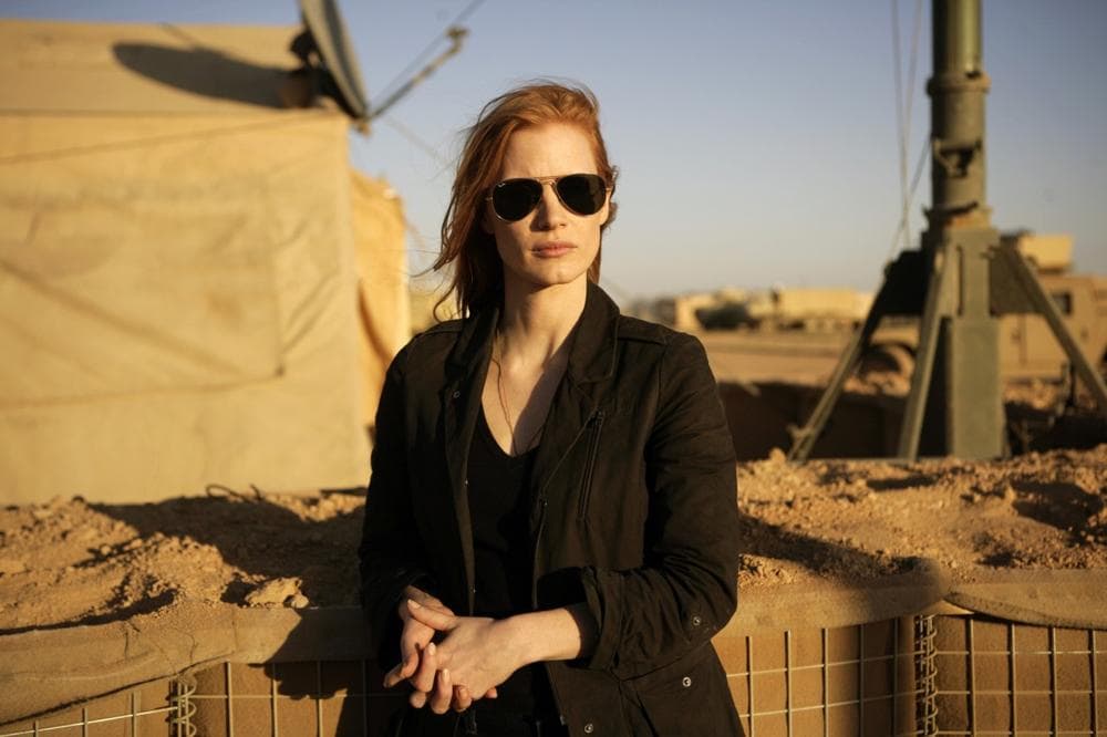 This publicity film photo shows Jessica Chastain in&quot;Zero Dark Thirty.&quot; (Jonathan Olley/Columbia Pictures/AP)