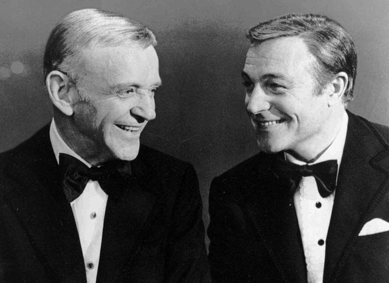 FredAstaire, left, and GeneKelly talk during MGM's musical extravaganza &quot;That's Entertainment&quot; Part II in this 1976 handout photo. (AP)