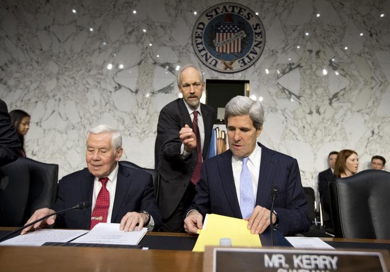 Senate Foreign Relations Chairman John Kerry, D-Mass., leads a hearing Thursday, on the attack on the U.S. consulate in Benghazi, Libya, where the ambassador and three other Americans were killed Sept. 11.  (J. Scott Applewhite/AP)