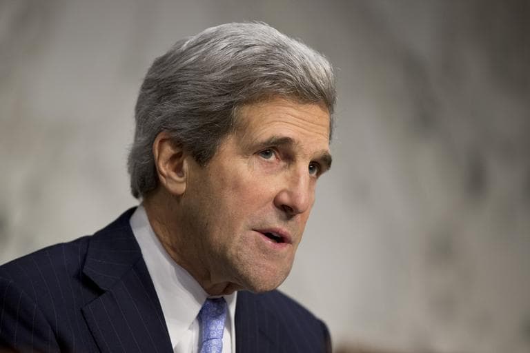 Senate Foreign Relations Chairman John Kerry, D-Mass., is pictured on Thursday, leading a hearing on the attack on the U.S. consulate in Benghazi, Libya.  (J. Scott Applewhite/AP)