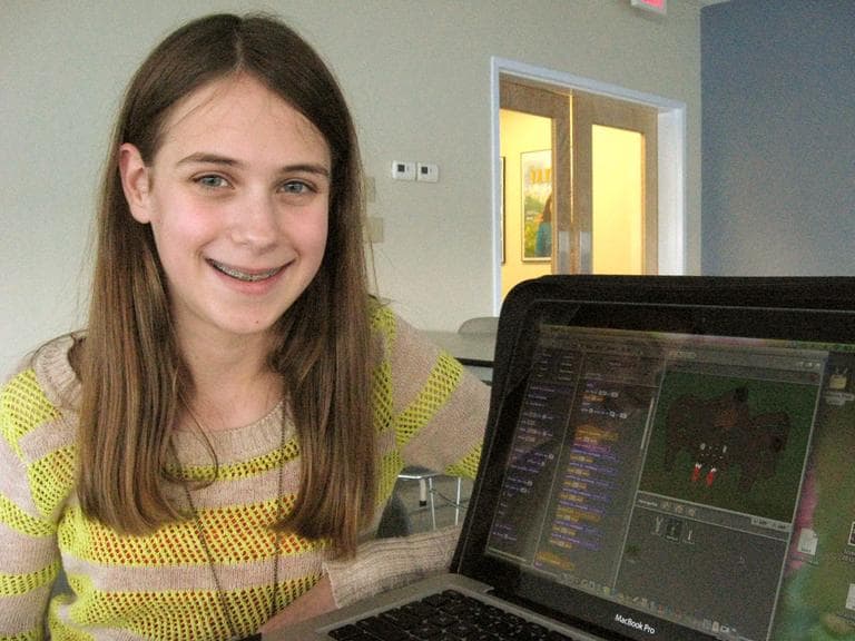 Maddy Petrovich, 14, of Wellesley, Mass. first started learning how to use the programming language Scratch when she was 10 years old.