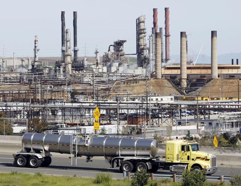 The Chevron oil refinery in Richmond, Calif. is one of the facilities affected by the state's landmark “cap-and-trade” system. (AP/Paul Sakuma)