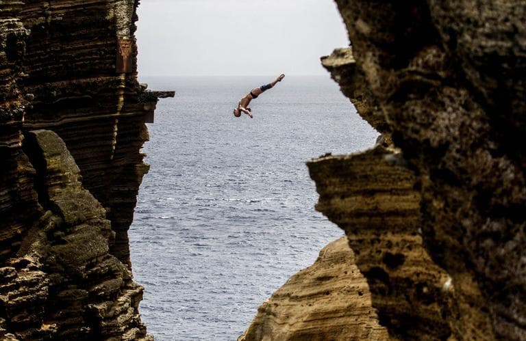 Cliff Diving in Portugal. (AP)