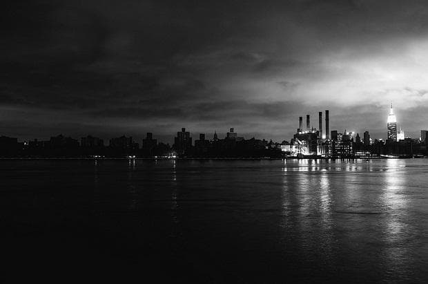 Lower Manhattan in power outage in the wake of Superstorm Sandy (Jonathan Percy/Flickr)