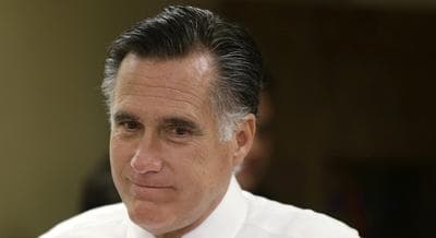 Mitt Romney pauses as he addresses campaign workers while visiting a PA campaign call center11/6/2012. (AP Photo/Charles Dharapak)