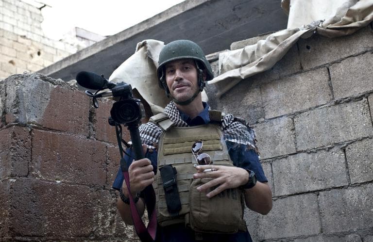 This photo posted on the website freejamesfoley.org shows journalist James Foley in Aleppo, Syria, in November, 2012. (Nicole Tung/AP, freejamesfoley.org)