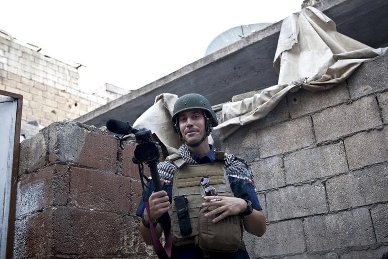 James Foley in Aleppo, Syria, in November 2012. His family says he went missing in Syria more than one month ago while covering the civil war there. (Nicole Tung, freejamesfoley.org/AP)