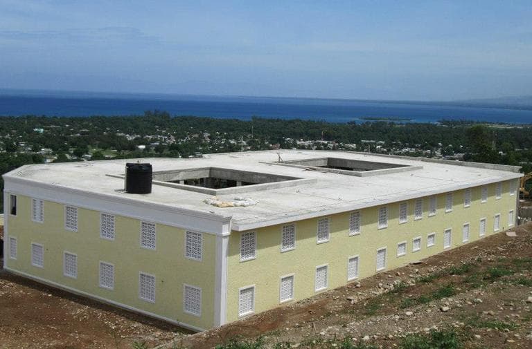 The newly constructed Be Like Brit orphanage in Grand Goave, Haiti, in the shape of a &quot;B&quot; (Courtesy Be Like Brit)
