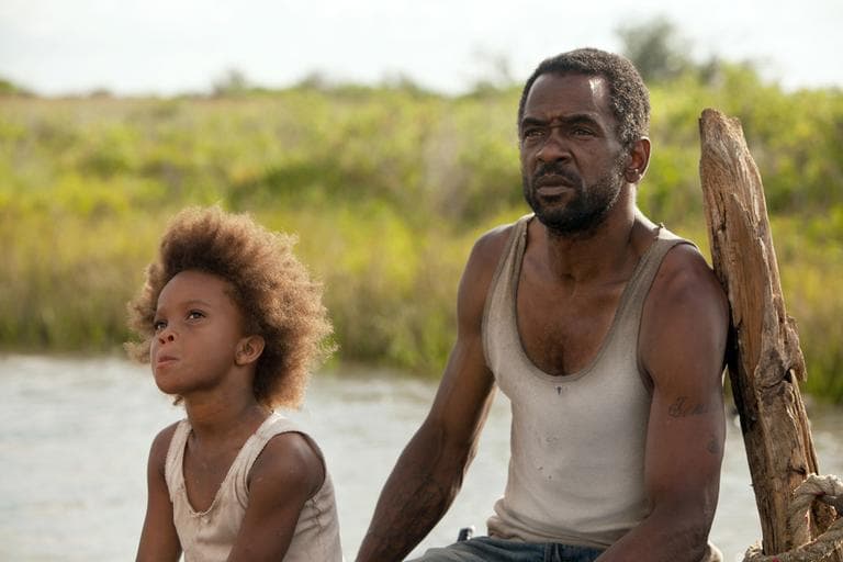 Quvenzhane Wallis as Hushpuppy, left, and Dwight Henry as Wink in a scene from, &quot;Beasts of the Southern Wild.&quot; (Jess Pinkham/Fox Searchlight Pictures/AP)
