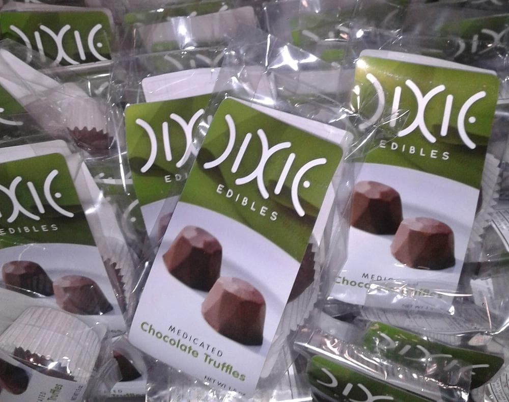 Marijuana-infused chocolate truffles (Rachel Gotbaum for WBUR)