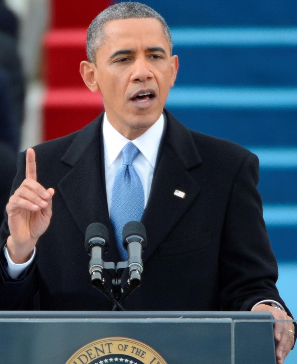 President Obama delivering his inaugural address on Jan. 21. (AP)