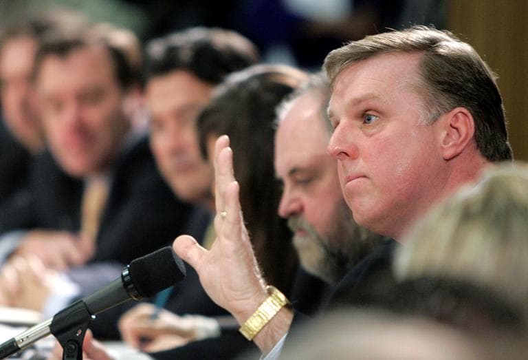Massachusetts Sen. Jack Hart speaks during a legislative hearing on casino gambling in 2008. (Michael Dwyer/AP)