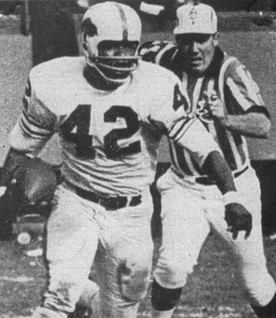 Butch Byrd in his first season with the Buffalo Bills, 1964, when the team went on to win the first of two consecutive AFL championships (Courtesy)