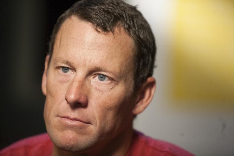 This Feb. 15, 2011, file photo shows Lance Armstrong during an interview in Austin, Tx. Attorneys for Armstrong have demanded an on-air apology from &quot;60 Minutes&quot; after the head of Switzerland's anti-doping laboratory denied allegations the seven-time Tour de France winner tested positive for performance-enhancing drugs at the 2001 Tour de Suisse. (AP Photo/Thao Nguyen, File)
