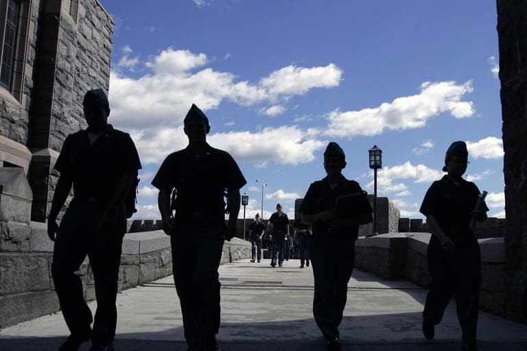 Cadets on campus at the United States Military Academy at West Point, N.Y. (AP)