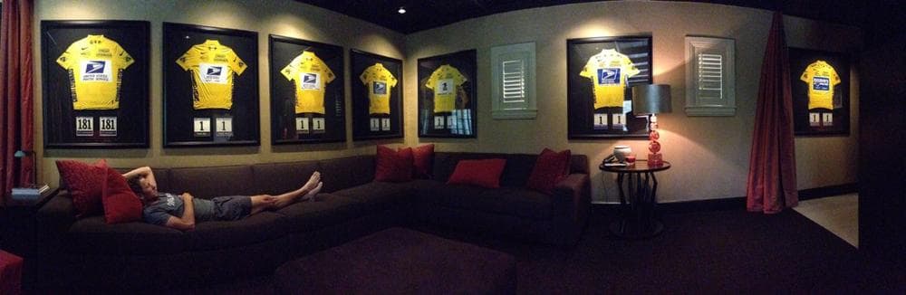 Lance Armstrong tweeted this picture of him with his Tour de France yellow jerseys in November shortly after the U.S. Anti-Doping Agency stripped him of his titles. 