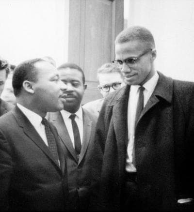 Martin Luther King, Jr. and Malcolm X meet during a Senate Debate on the Civil Rights Act of 1964. (Marion S. Trikosko/ Library of Congress Prints and Photographs Division, Washington, D.C.)