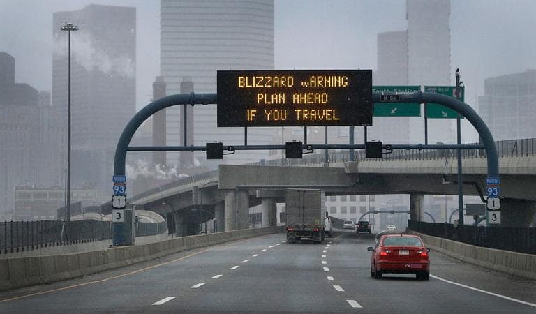 Road Blizzard Warning