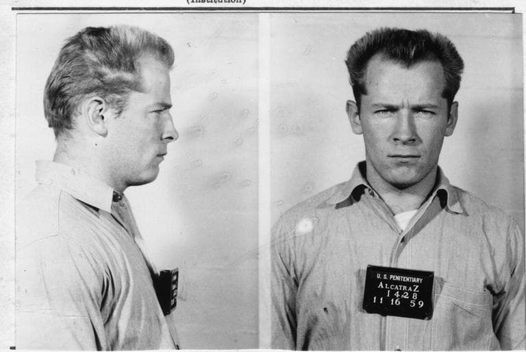 After being linked to escape plots, Whitey was banished to the notorious Alcatraz prison in 1959. (Reprinted with the permission of W. W. Norton and The Boston Globe)