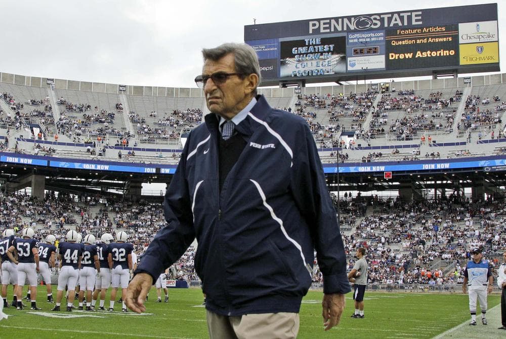 The family of the late Joe Paterno has released a report regarding the former Penn State football coach's knowledge of the Jerry Sandusky child abuse scandal. (Gene J. Puskar/AP)