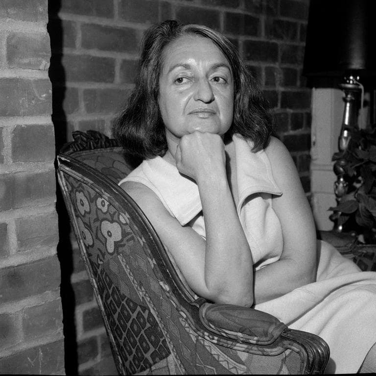 Betty Friedan, best known for her 1963 book &quot;The Feminine Mystique,&quot; is pictured at a press interview at her New York apartment in 1970. (Anthony Camerano/AP)