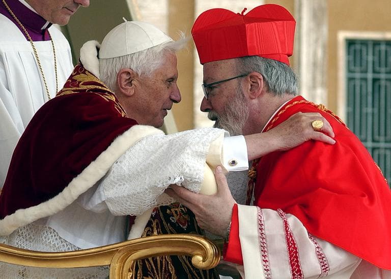 Pope Benedict XVI made Sean O'Malley a cardinal in 2006.  Now, some speculate the Bostonian could replace Benedict at the Vatican. (L'Osservatore Romano/AP)