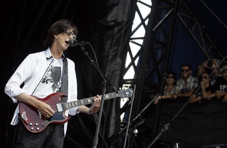The Cars lead singer Ric Ocasek performs during the Lollapalooza music festival at Grant Park in Chicago, Aug. 7, 2011. (Nam Y. Huh/AP)
