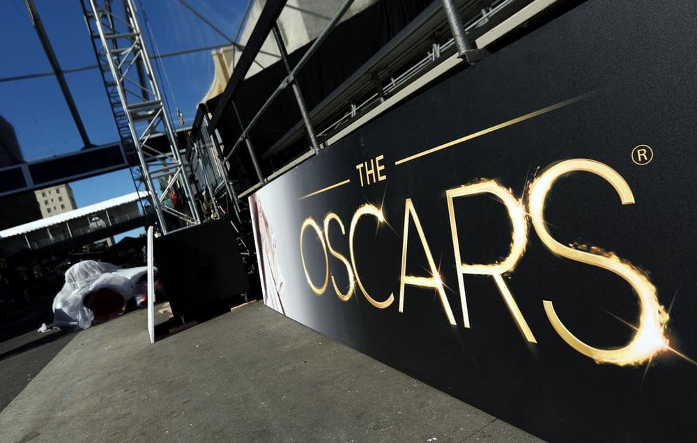 Oscars signage is seen as preparations are made for the 85th Academy Awards in Los Angeles (Matt Sayles/Invision/AP)