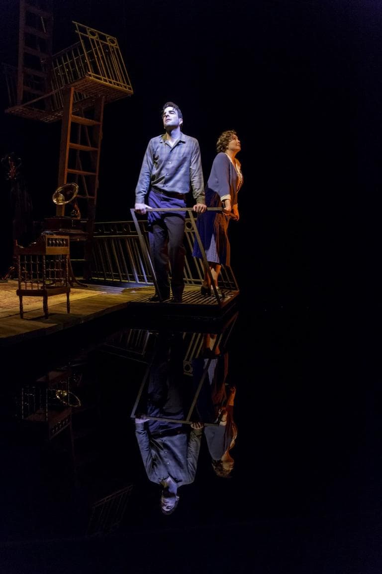 Zachary Quinto as Tom and Cherry Jones as Amanda Wingfield in &quot;The Glass Menagerie.&quot; (Courtesy ART/Michael J. Lutch)