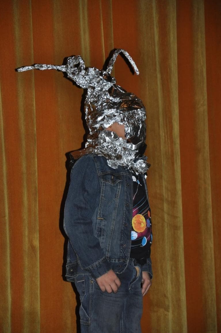 The littlest participant and winner of the Tin Foil Hat contest.