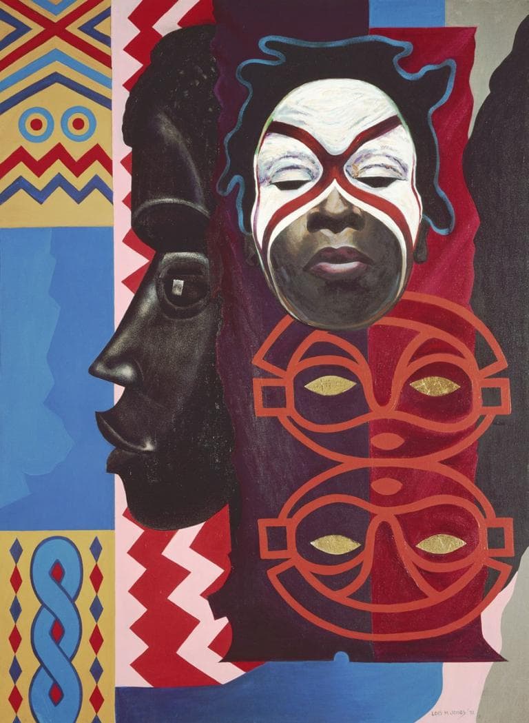 Loïs Mailou Jones &quot;Ubi Girl from Tai Region,&quot; 1972, acrylic on canvas (Courtesy of the Museum of Fine Arts, Boston)