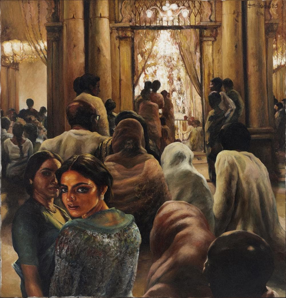 Bikash Bhattacharjee, &quot;Durga,&quot; 1985, oil on canvas. (Courtesy of the Peabody Essex Museum)