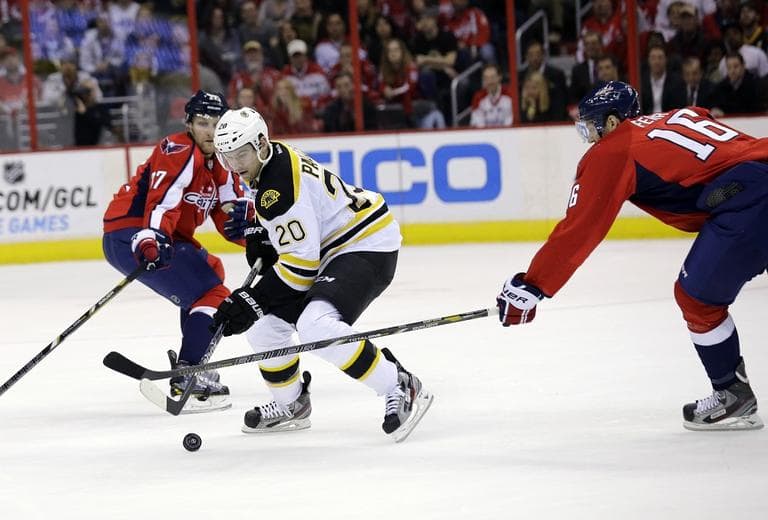 The Capitals won 4-3 in overtime. (AP/Alex Brandon)