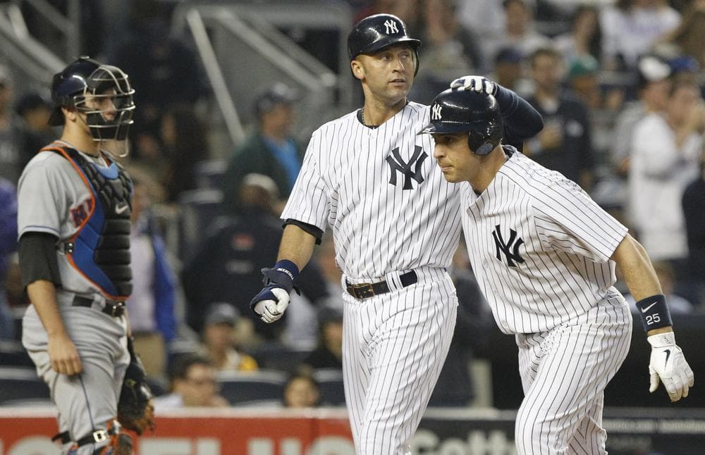 Recent injuries to Mark Teixeira (right) and Derek Jeter have made Yankees' fans nervous. (Frank Franklin II/AP)